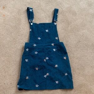 Blue Corduroy Dungaree Skirt